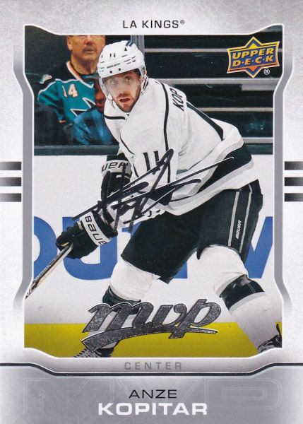 insert karta ANZE KOPITAR 24-25 MVP 10th Anniversary Silver Script číslo MR-32